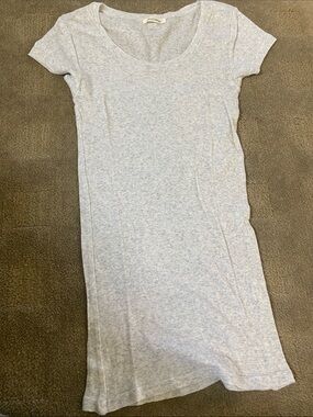 American Vintage Light Heather Gray Scoop Neck Tee Dress
